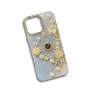 3D Butterfly & Flower Pearl Case for iPhone (11 to 16 Pro Max, Excludes Plus Series) - Image 2