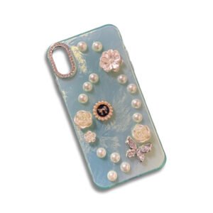 3D Butterfly & Flower Pearl Case for iPhone XS Max - Image 2