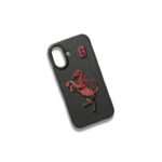 "Polo Case for iPhone 16 Pro Max in Desert with Embroidered Horse" "Black Polo iPhone 16 Case with Red Horse Embroidery" "Stylish Embroidered Case for iPhone 16 Pro Series"